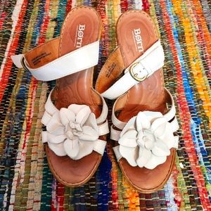 Dansko Heels; White Leather